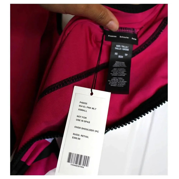 Proenza Schouler Striped Swimsuit One Piece Pink - Picture 4 of 10